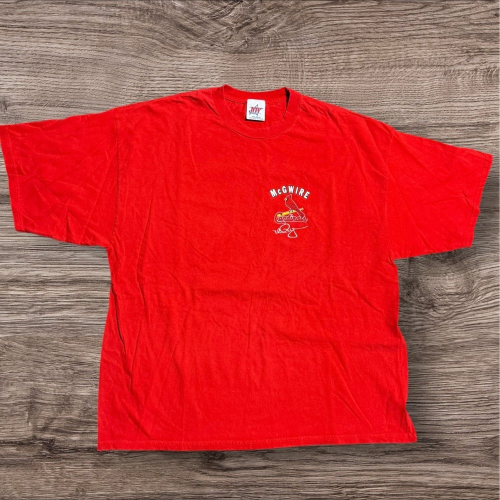 Vintage 90s Mark McGuire St. Louis Cardinals T-shirt Men's Size 2XL Miro Classic